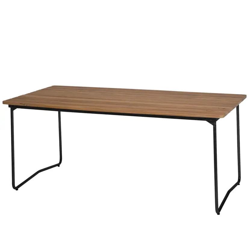 B31 bord teak/svart 170x92 cm