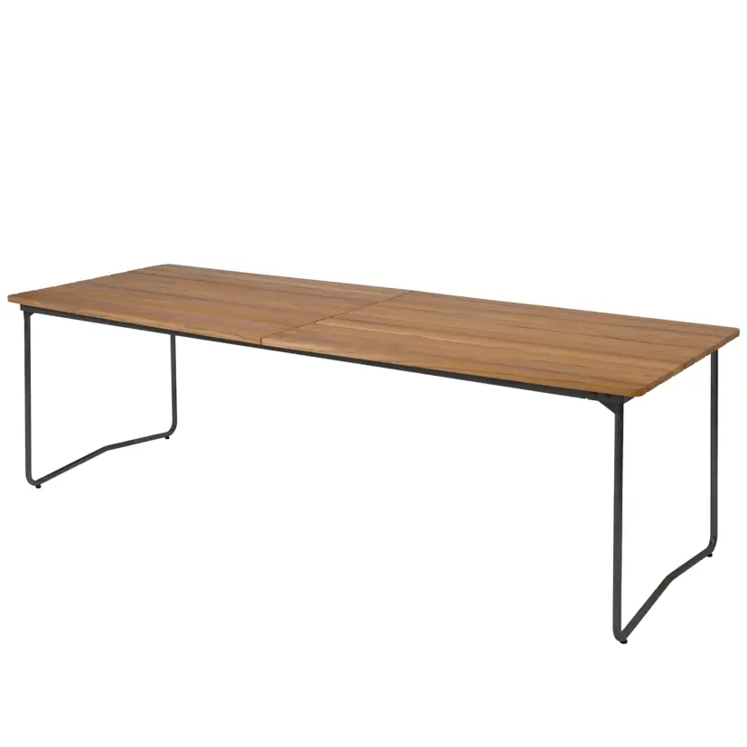 B31 bord teak/svart 230x92 cm
