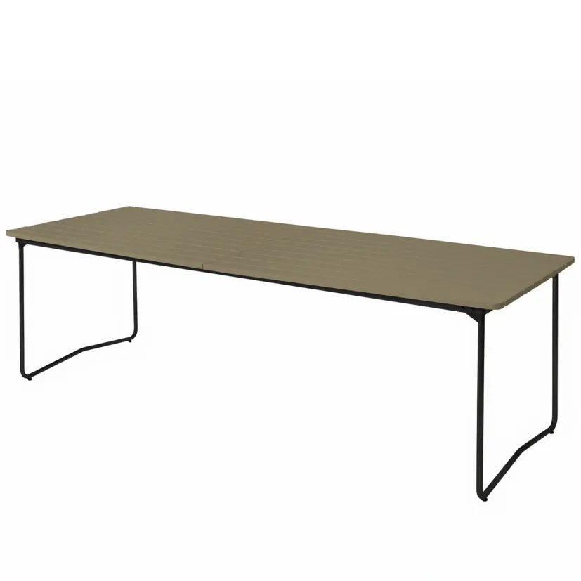 B31 bord ljusgrön ek/svart 230x92 cm