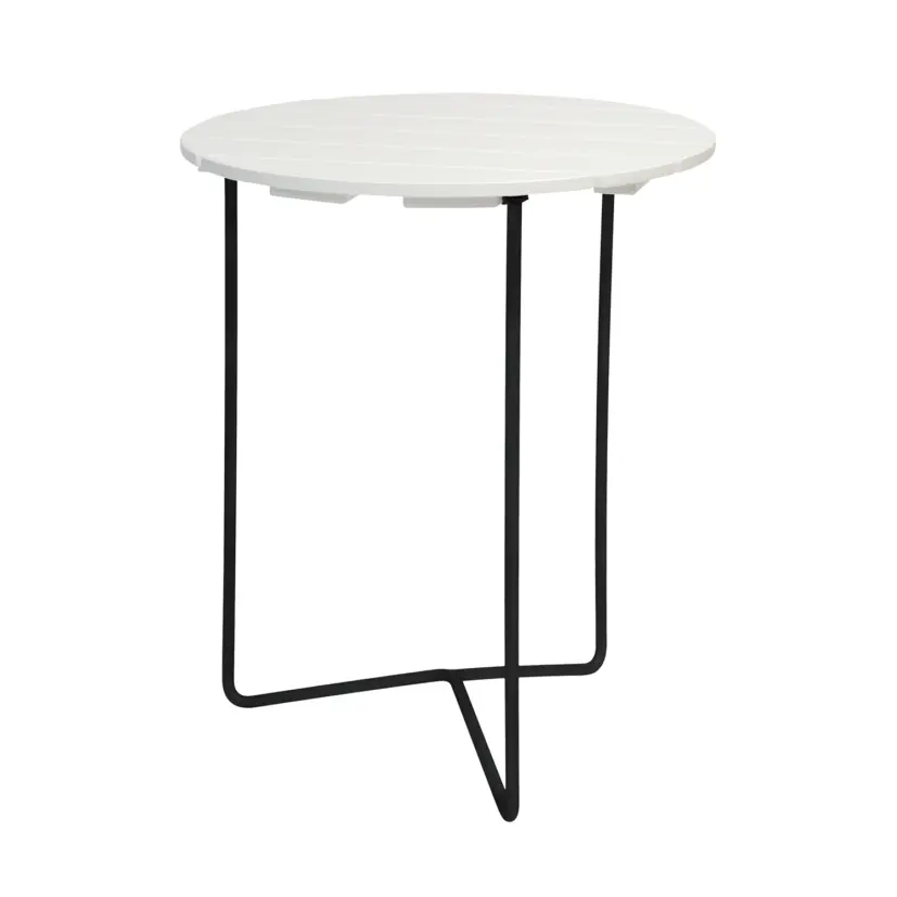 6B bord vit ek/svart Ø60 cm