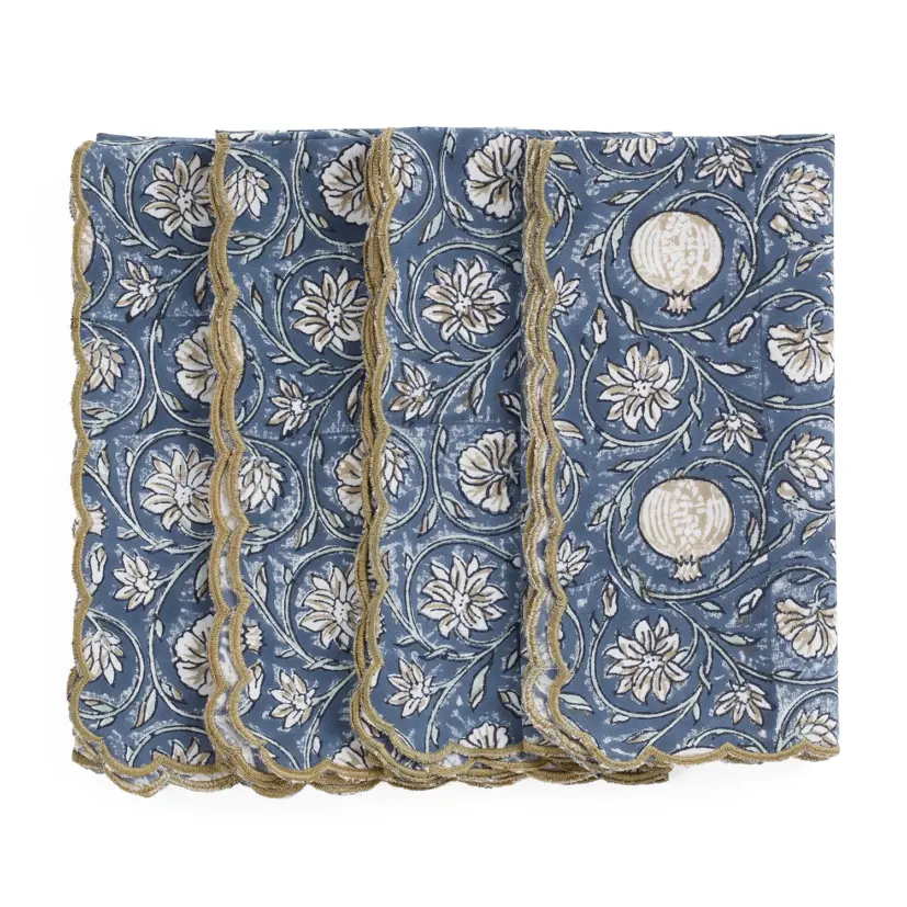 Servetter Tangier Pomegranate blå, 4-pack