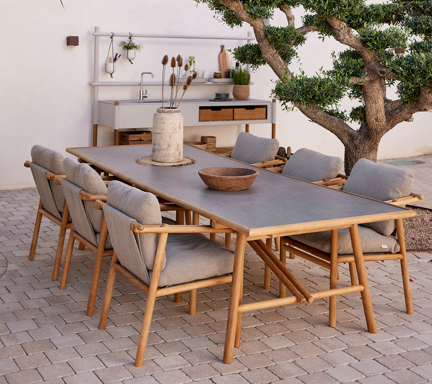 Sticks matbord Teak 280x100 cm