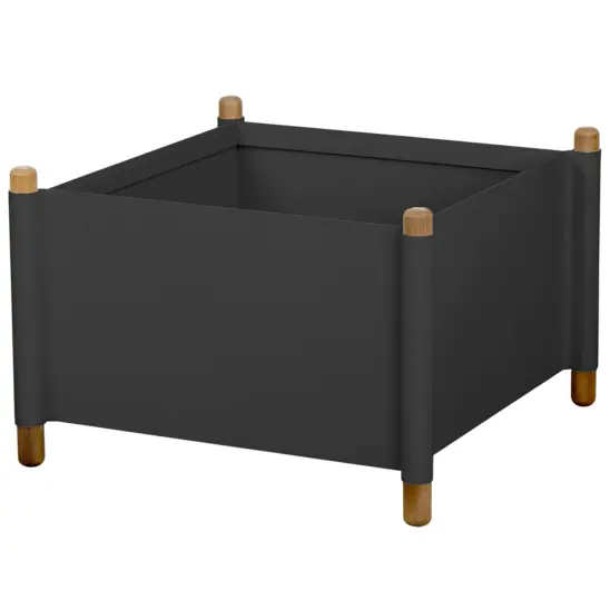 Sticks odlingslåda lavagrå/teak