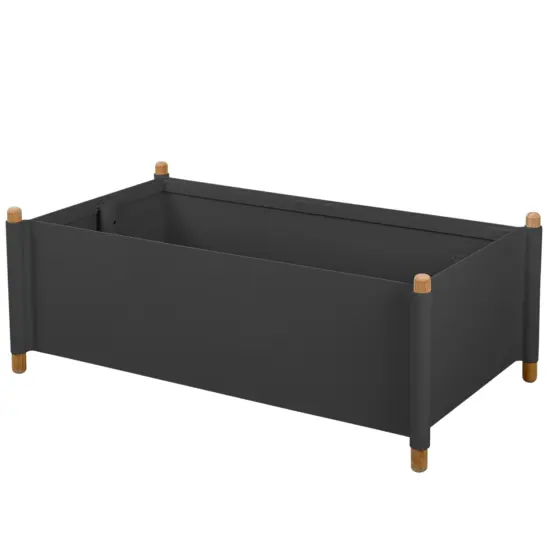 Sticks odlingslåda lavagrå/teak, stor