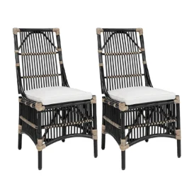 Columbus matstol - malaka svart - 2-pack