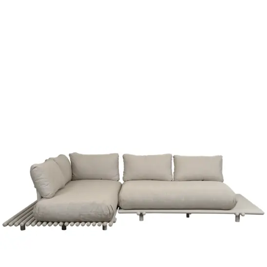 Sticks Platform hörnsoffa Alu sand inkl. dynor