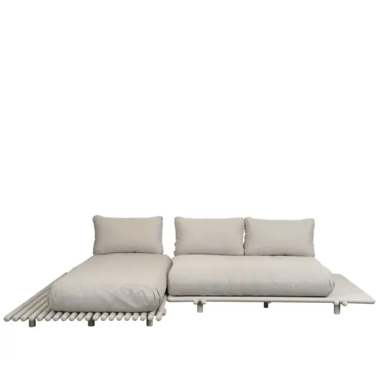 Sticks Platform divansoffa Alu sand inkl. dynor