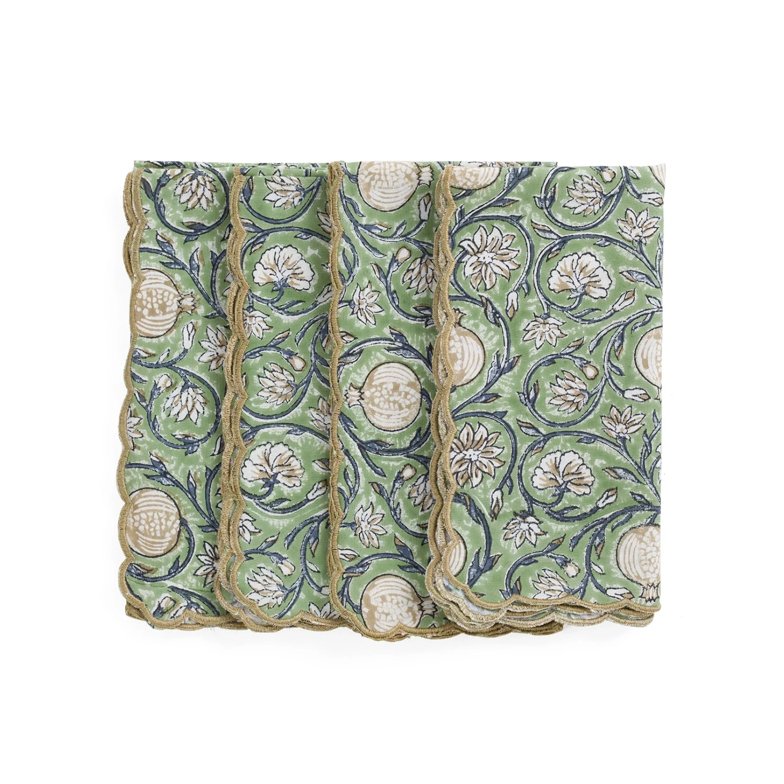 Servetter Tangier Pomegranate grön, 4-pack