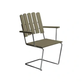 A2 fåtölj ljusgrön ek/varmförzinkat