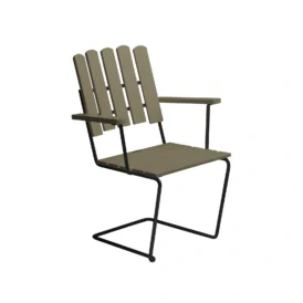 A2 fåtölj ljusgrön ek/svart