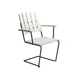 A2 fåtölj vit ek/svart