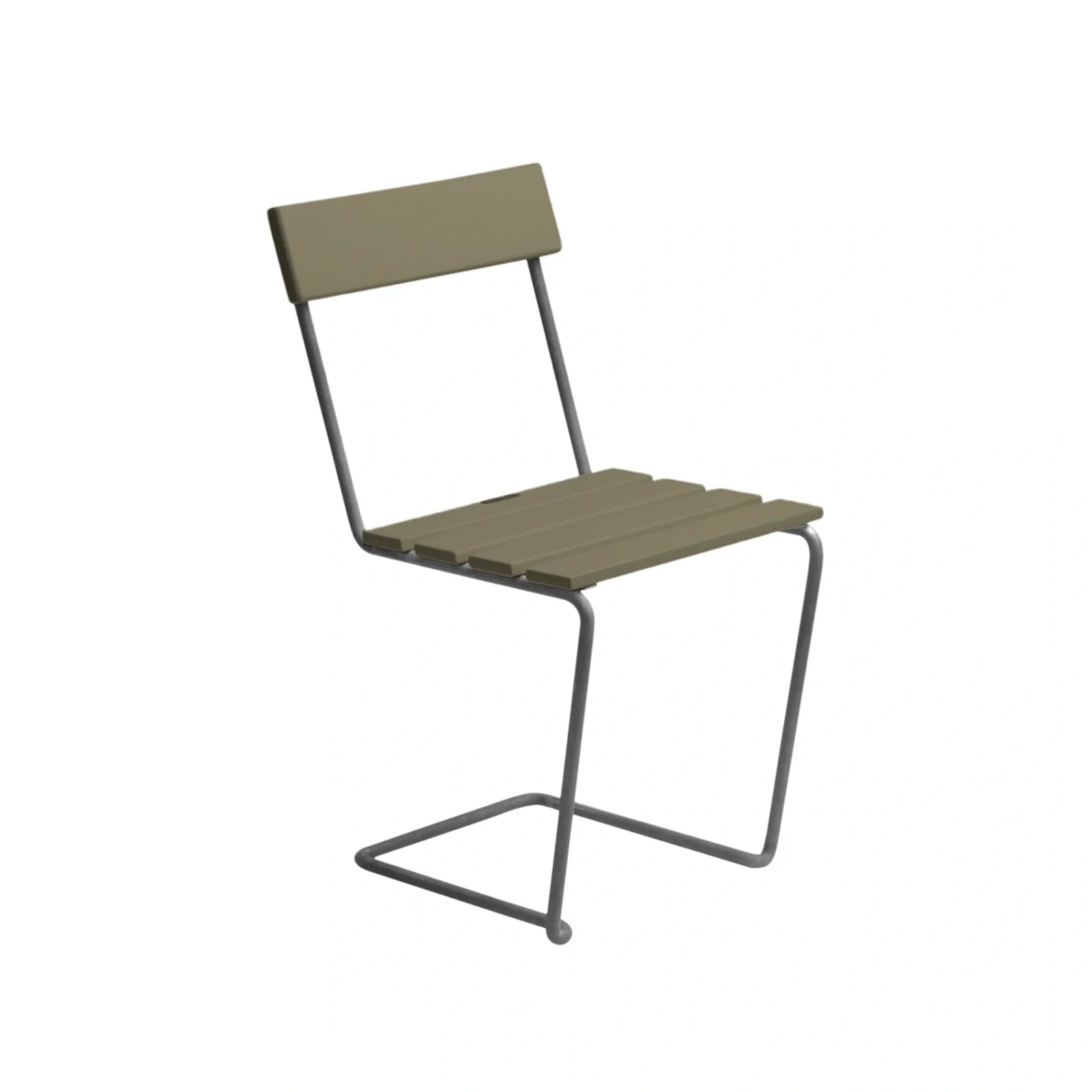 Stol 1 ljusgrön ek / varmförzinkad