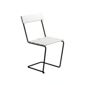 Stol 1 vit ek / svart