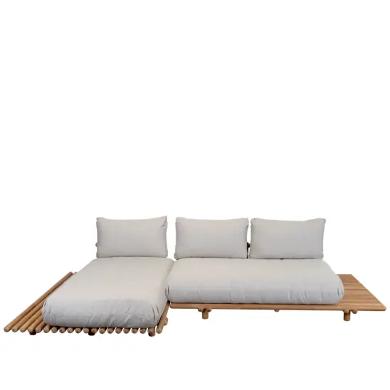 Sticks Platform divansoffa Teak inkl. dynor
