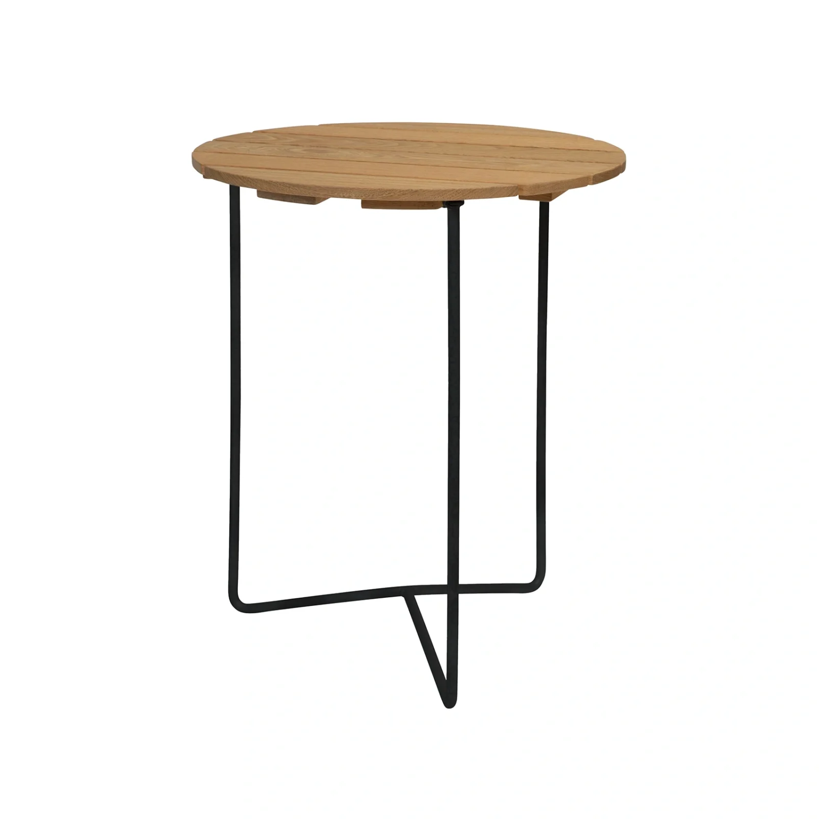 6B bord oljad ek / svart Ø60 cm