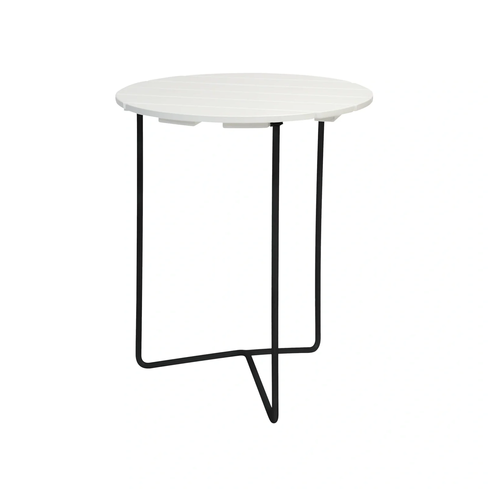 6B bord vit ek / svart Ø60 cm