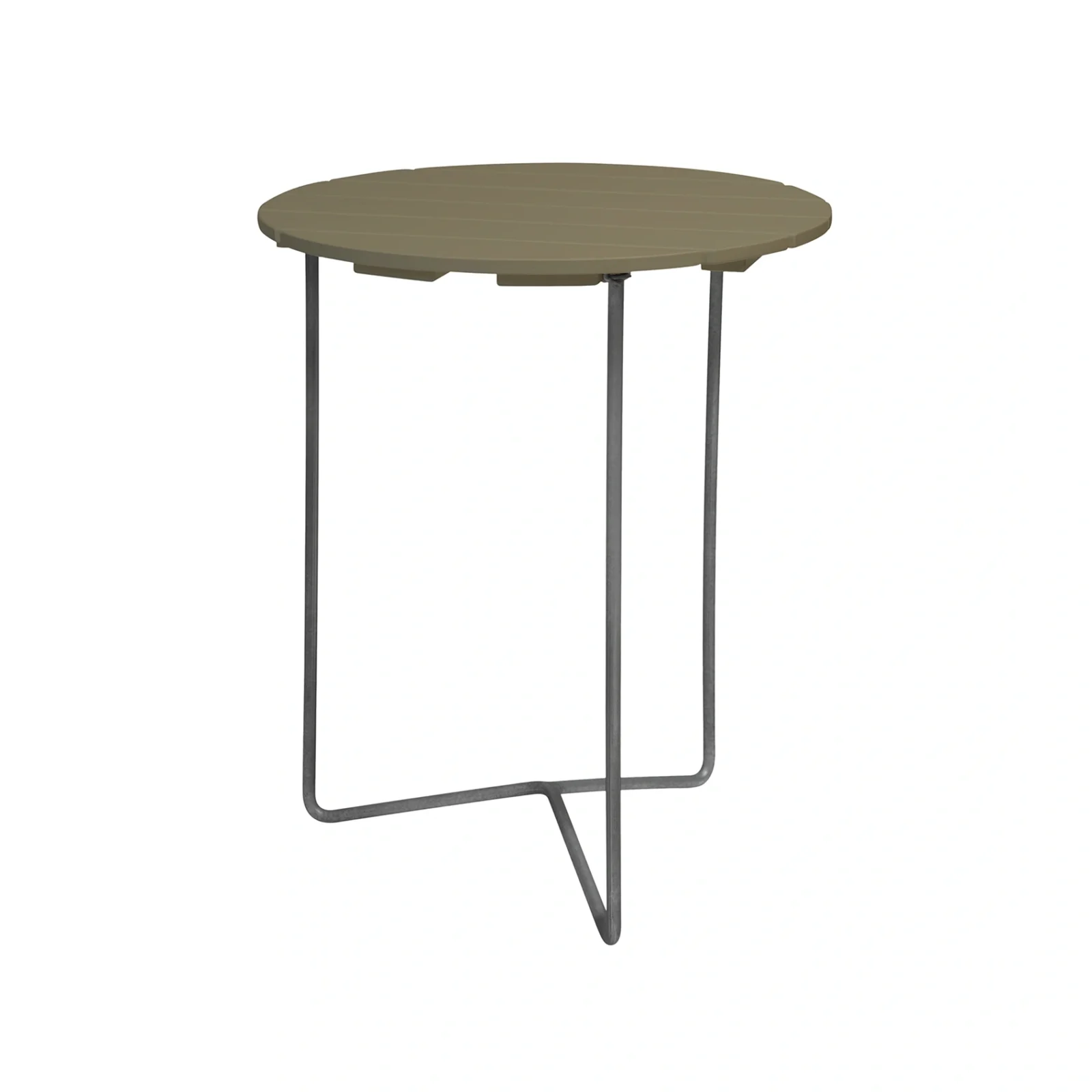 6B bord ljusgrön ek / varmförzinkad Ø60 cm