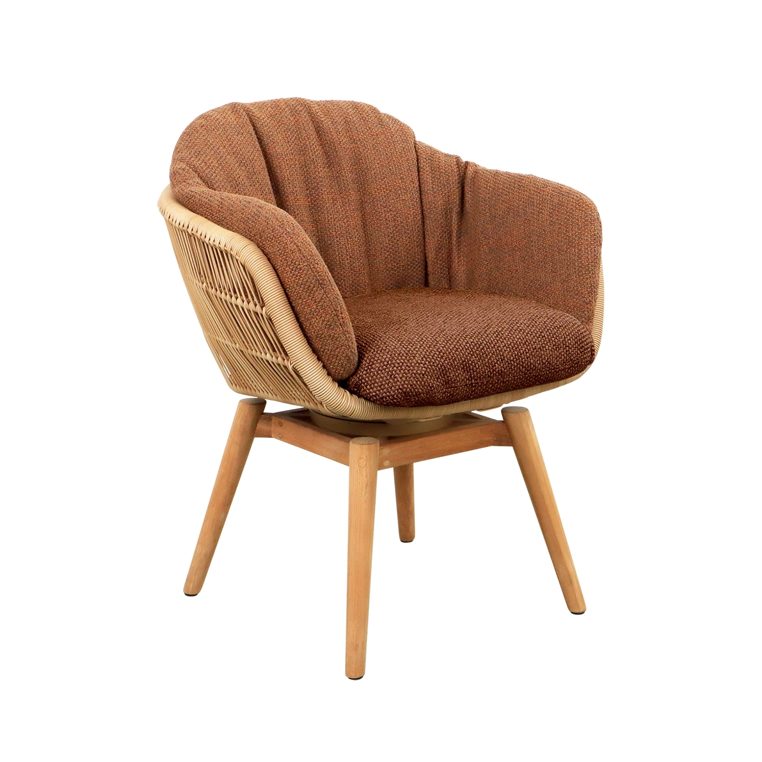 Stay snurrstol teak/natur inkl. dyna