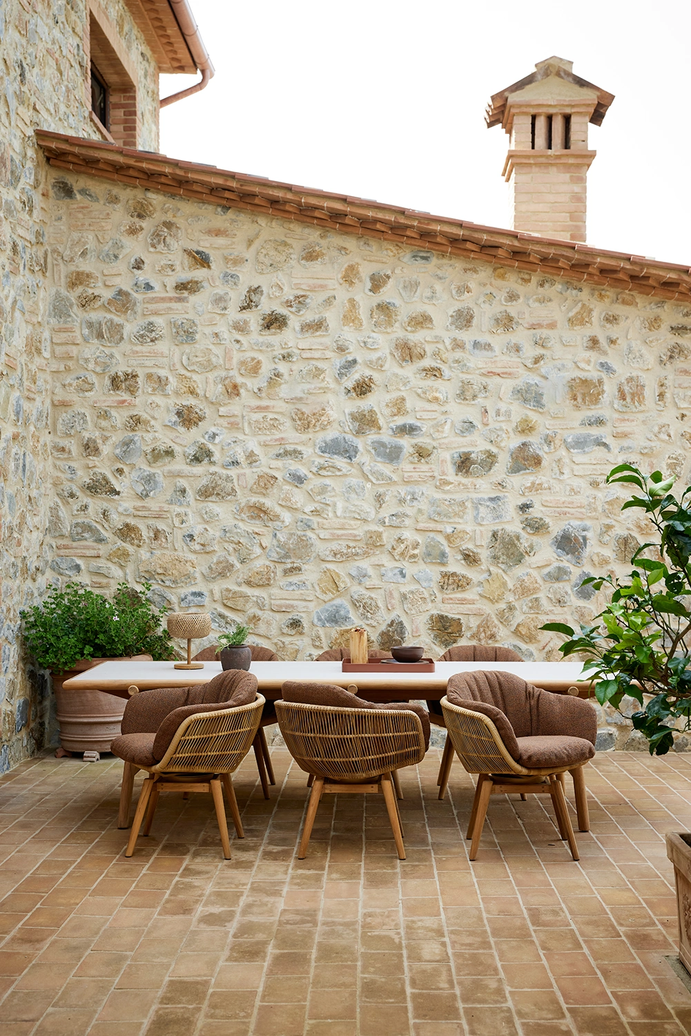 Stay snurrstol teak/natur inkl. dyna