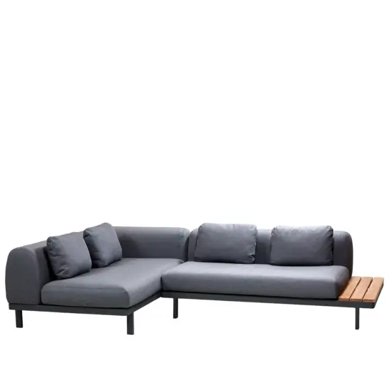 Space hörnsoffa liten, lavagrå/grå