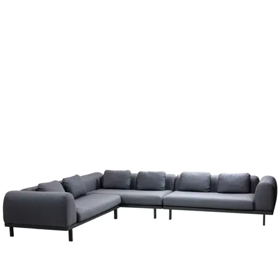 Space hörnsoffa stor, lavagrå/grå