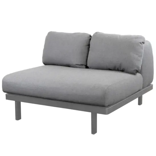 Space 1-sits soffmodul med rygg, ljusgrå