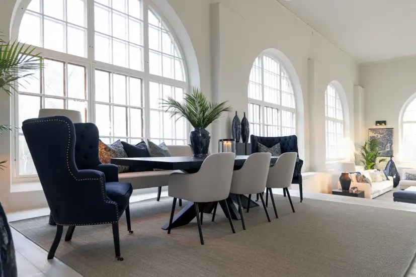 Belmont urna med lock indigo