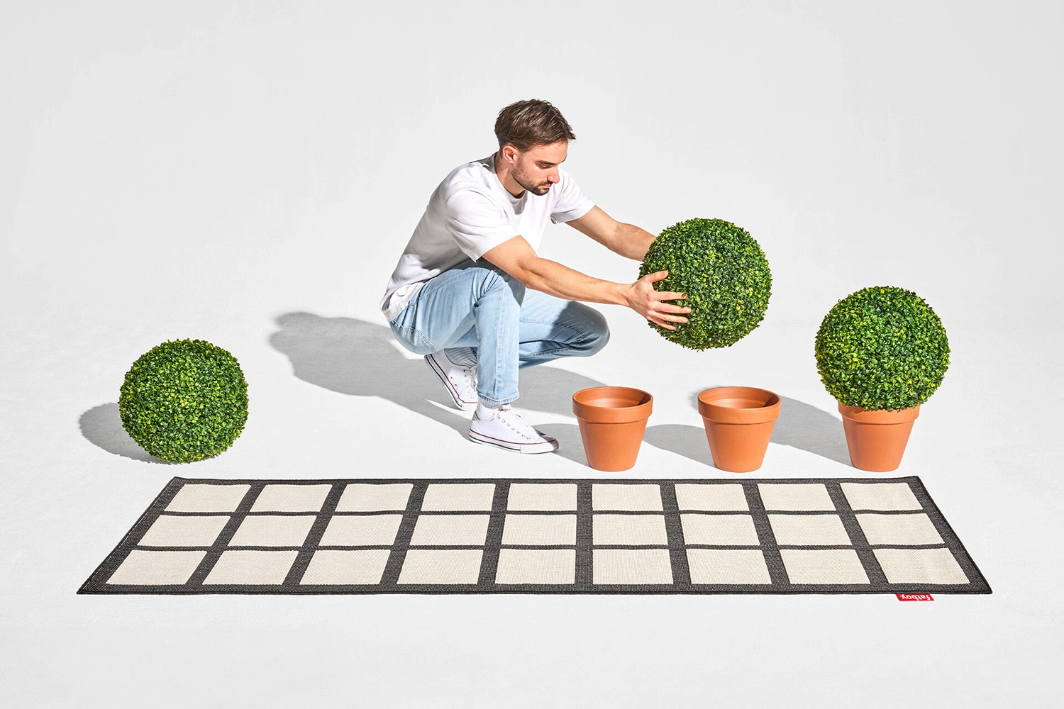 Carpretty Catwalk matta Checky svart/vit