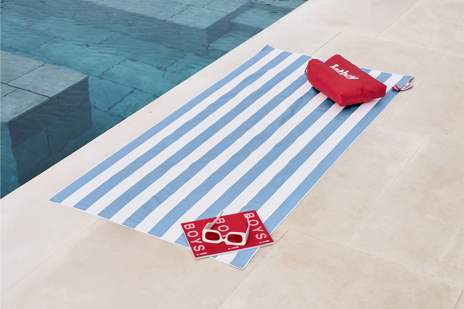 Beach Baggy strandhandduk, wave blue