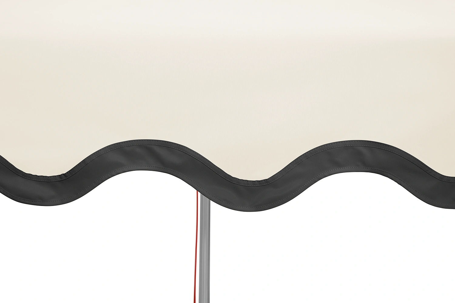 Pensol parasoll creme Ø350 cm, inkl. parasollfot