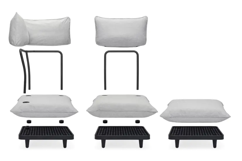 Paletti 2-sitssoffa rock grey