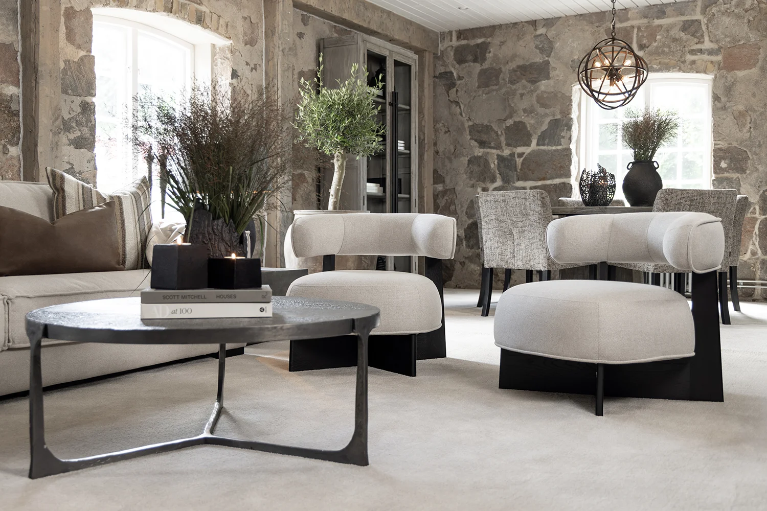 Artwood Artwood Predore soffbord silver antique Ø100 cm