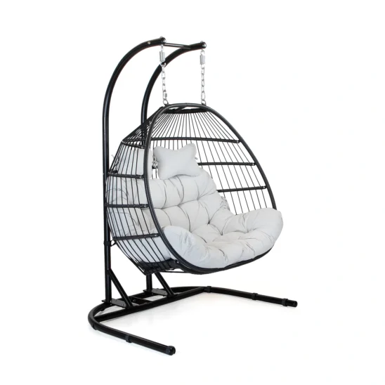 Move 2-sitshänggunga med stativ - svart/beige