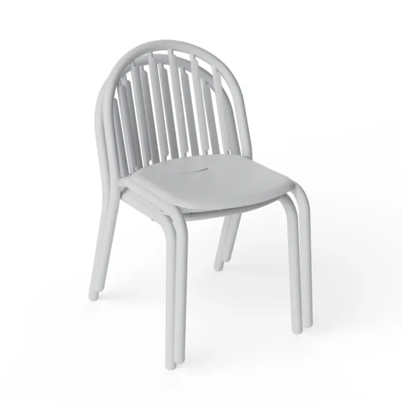 Fred's stol ljusgrå, 2-pack