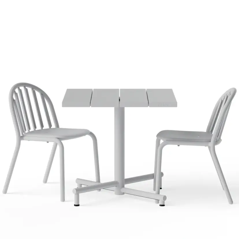 Fred's stol ljusgrå, 2-pack