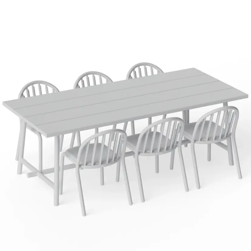 Fred's stol ljusgrå, 2-pack