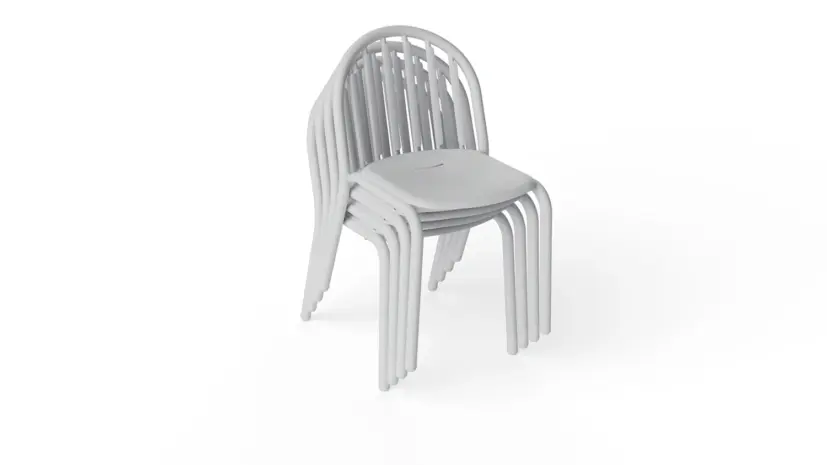 Fred's stol ljusgrå, 2-pack