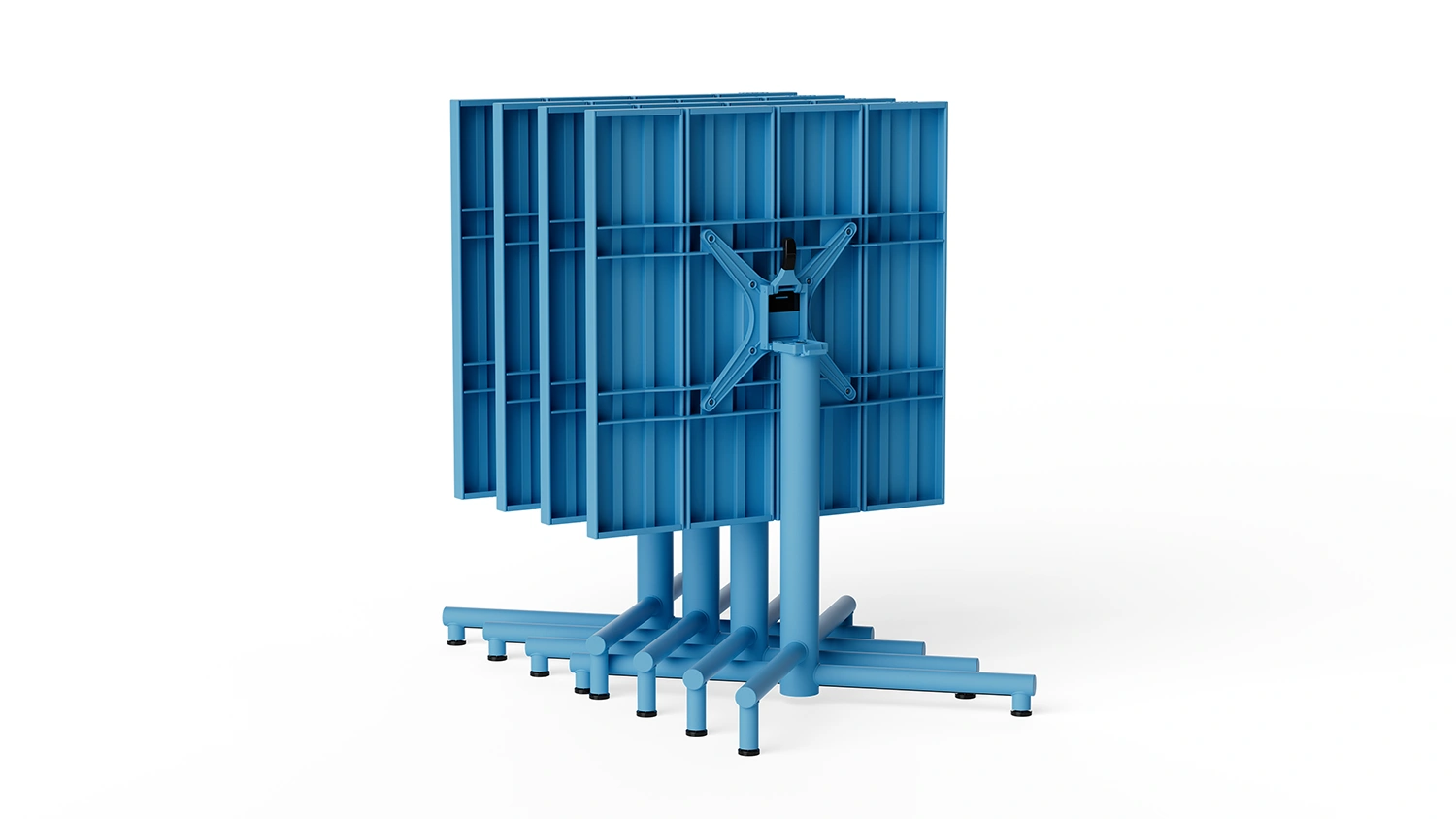 Fred's caféset square wave blue