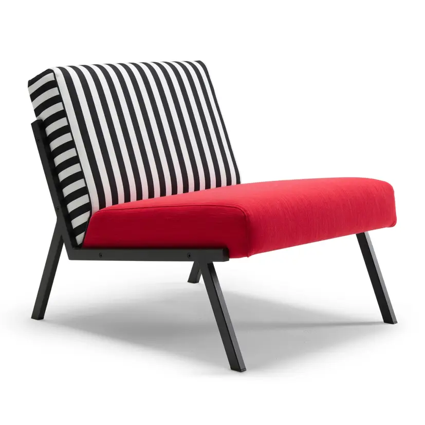 Vikko fåtölj Special stripe/röd