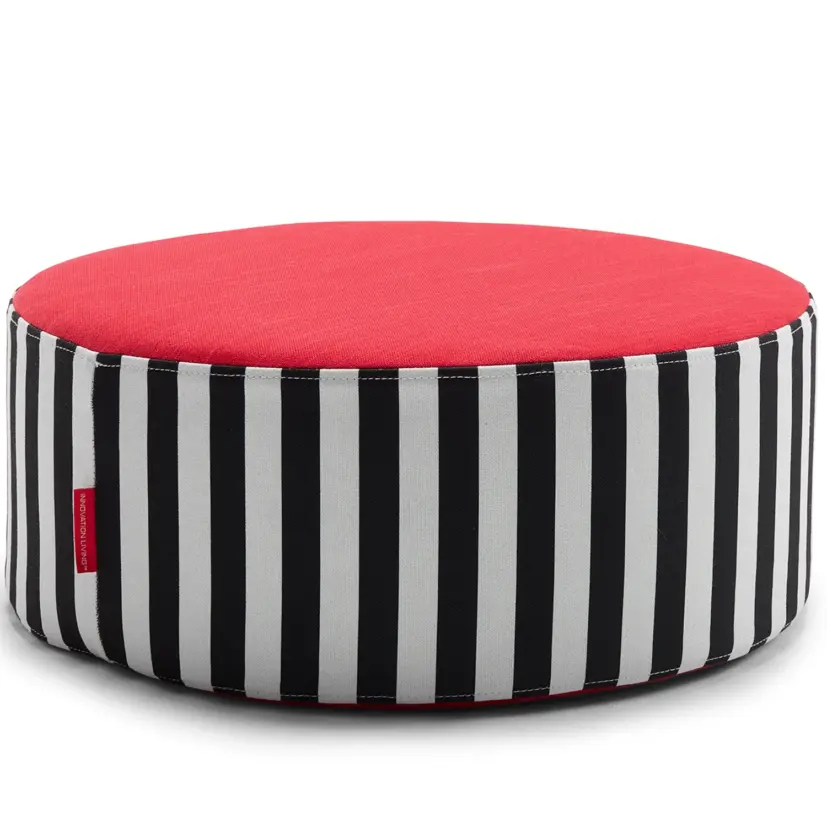 Pauke sittpuff Special stripe/röd, Ø50 cm