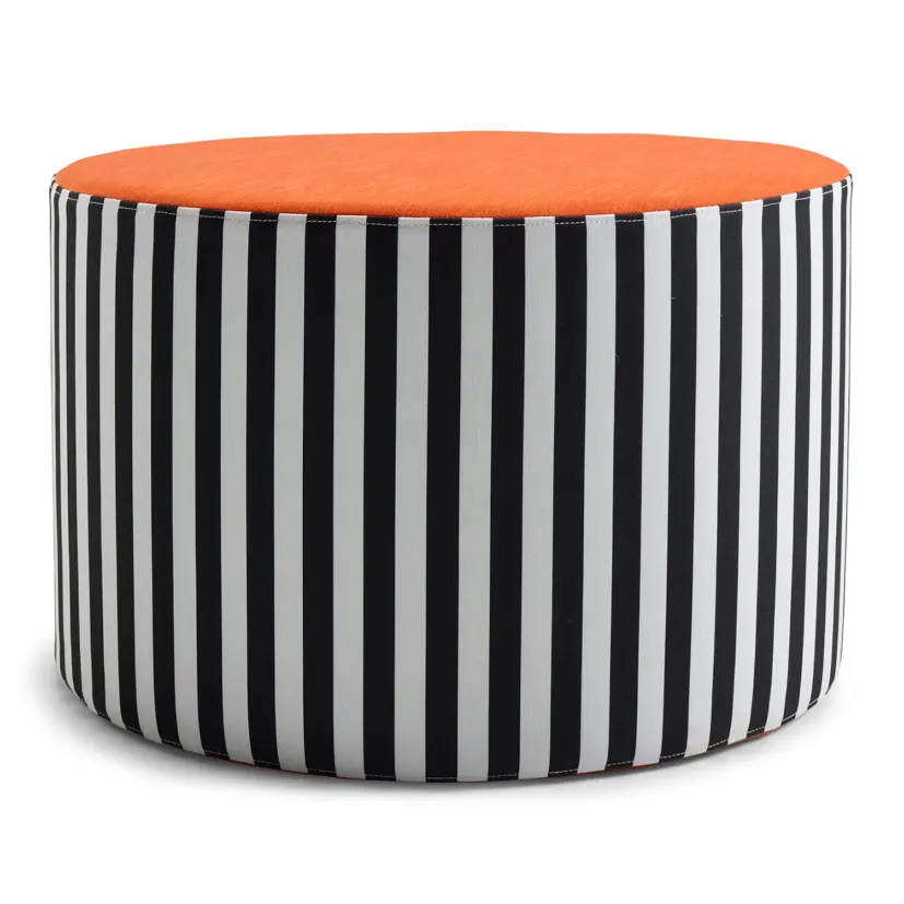 Pauke sittpuff Special stripe/orange, Ø62 cm