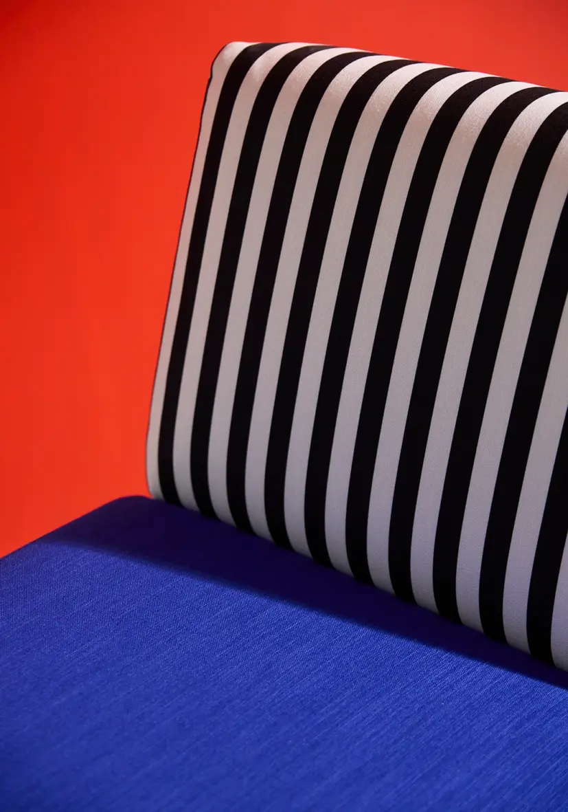 Vikko fåtölj Special stripe/blå