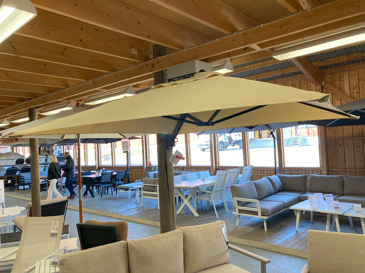 Murano väggparasoll sand 180x180 cm - Bild 3