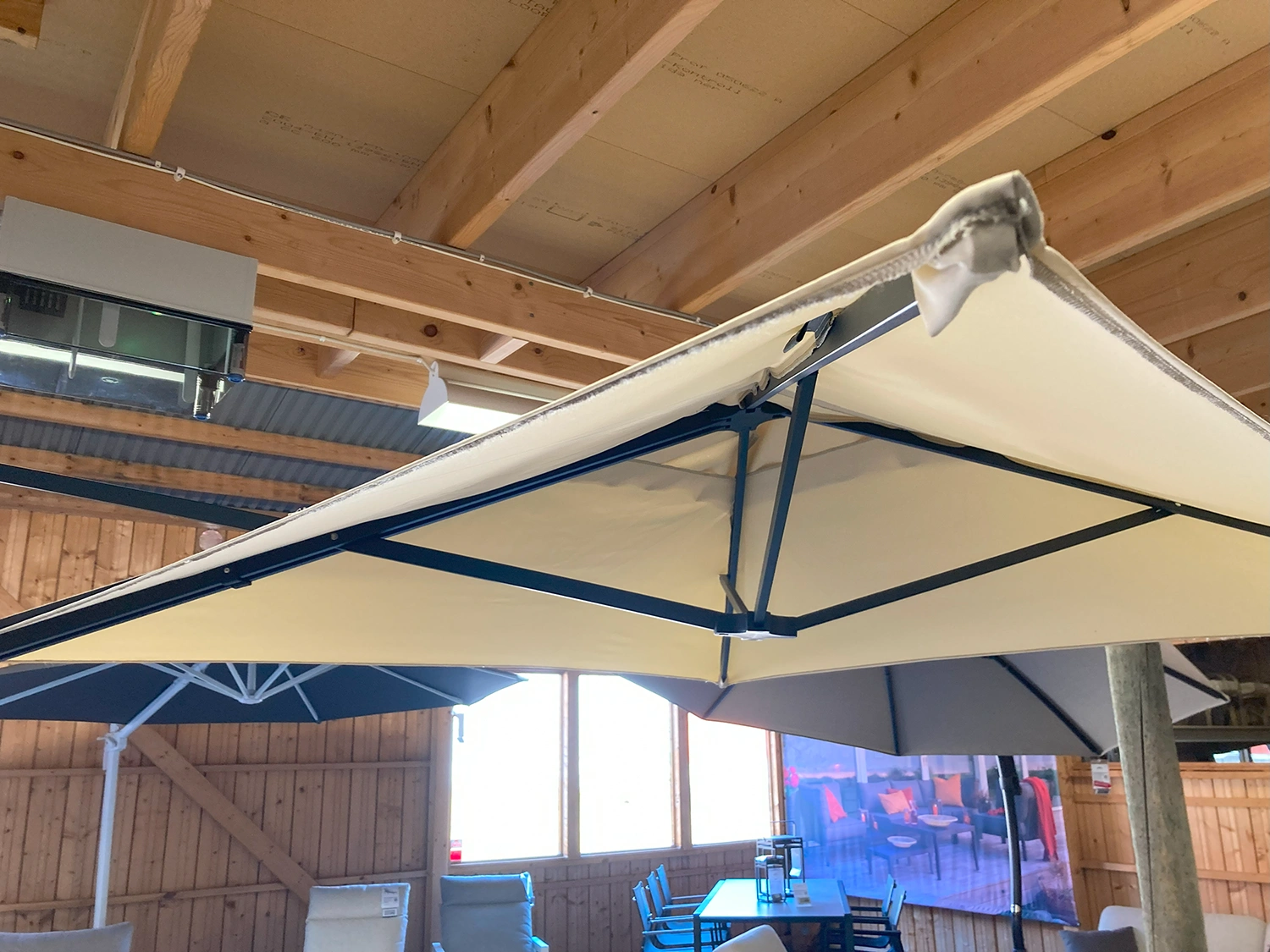 Murano väggparasoll sand 180x180 cm - Bild 4