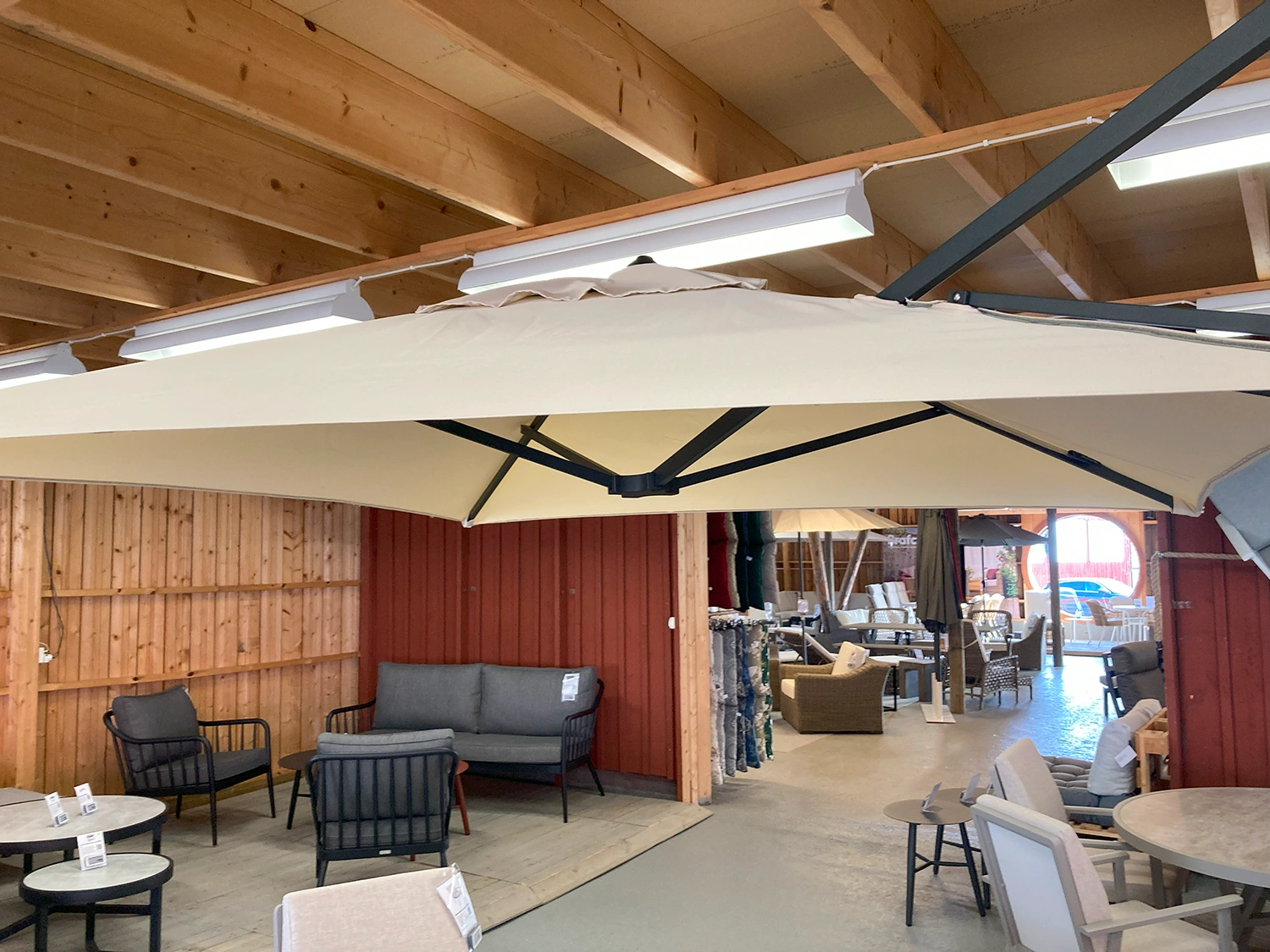 Murano väggparasoll sand 180x180 cm - Bild 7