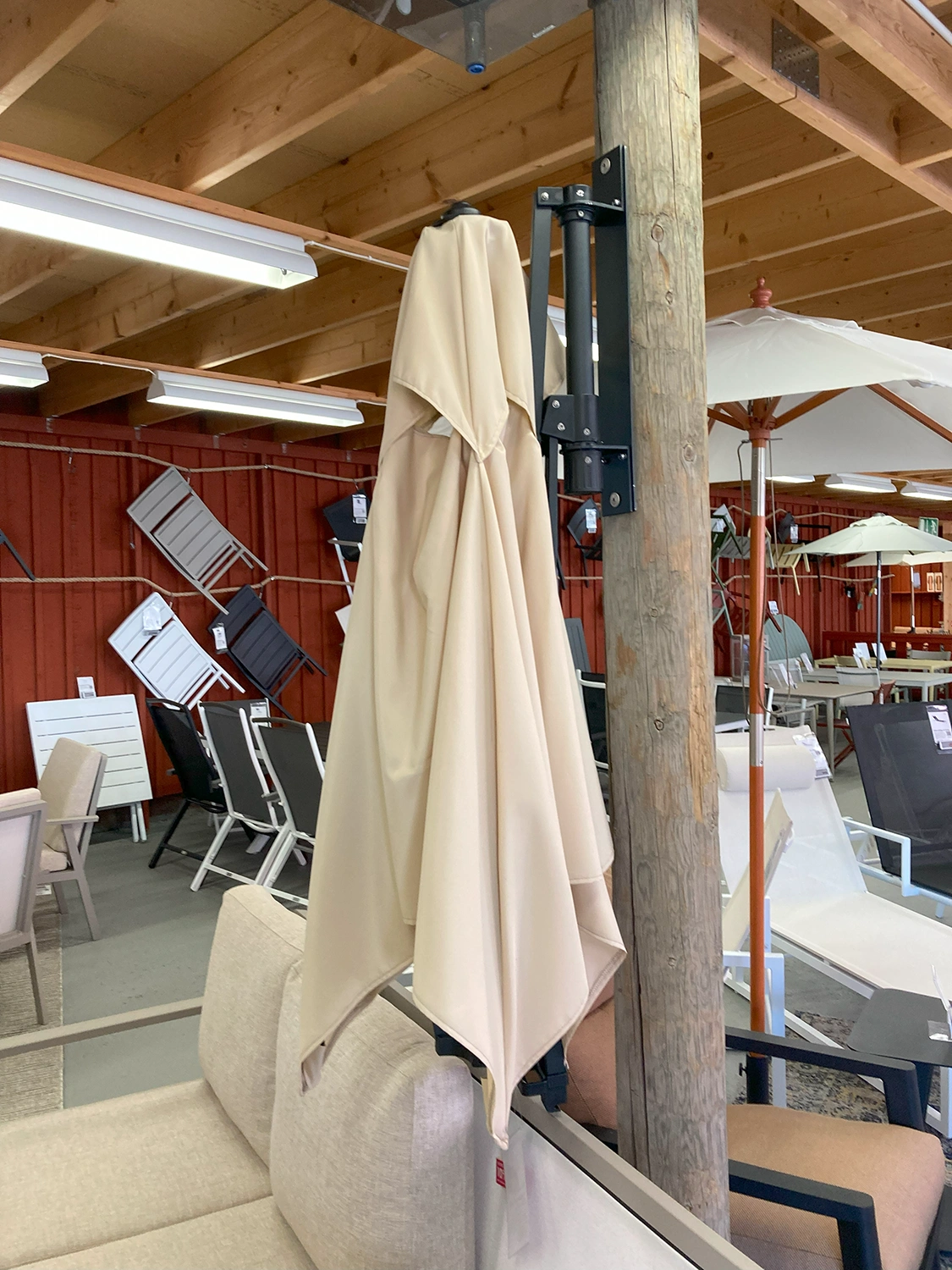 Murano väggparasoll sand 180x180 cm - Bild 8