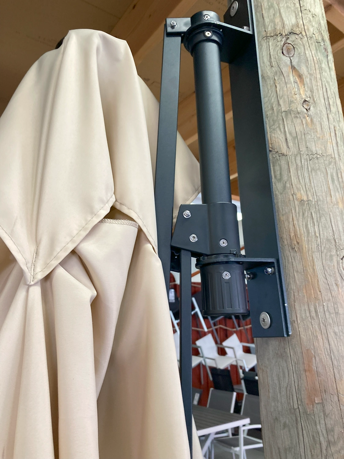 Murano väggparasoll sand 180x180 cm - Bild 11