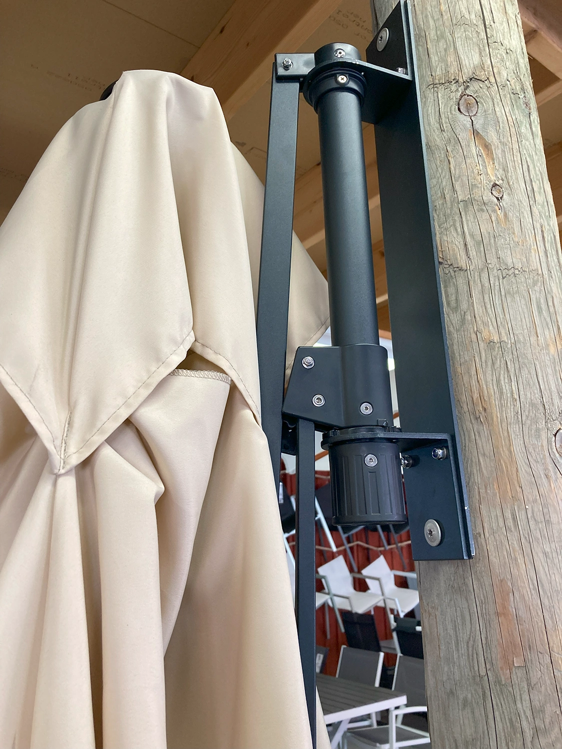 Murano väggparasoll sand 180x180 cm - Bild 12