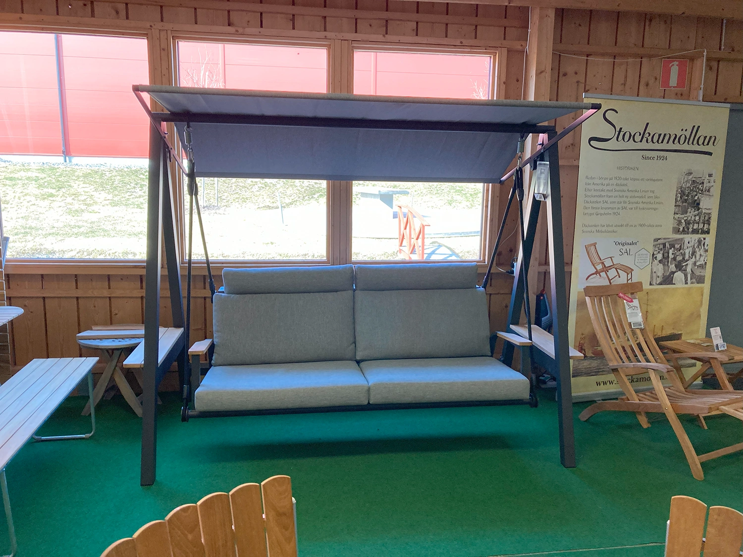 Kungshult hammock mörkgrå inkl. dynor och tak