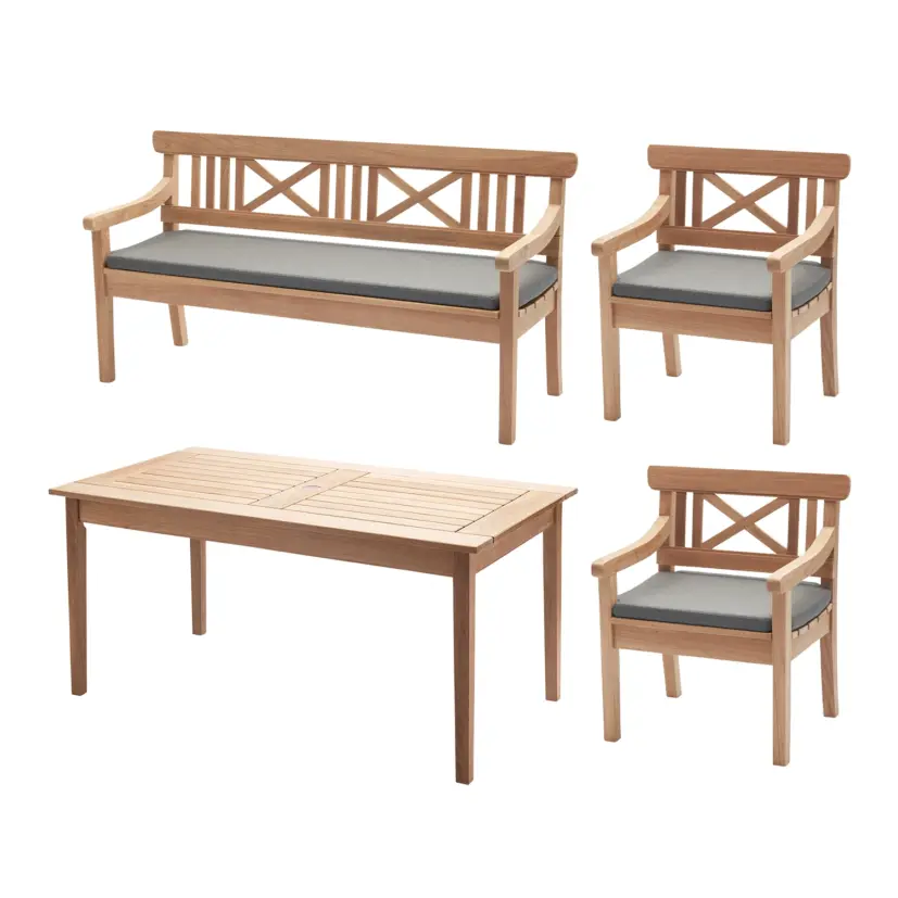 Drachmann soffgrupp teak inkl. dynor ash